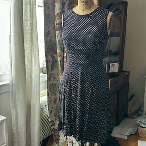 LOFT polka dot pull over dress size small